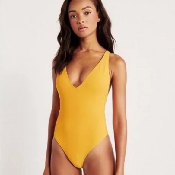 Abercrombie & Fitch Other - Sz Small Abercrombie & Fitch Women's Ribbed Deep-V One Piece Swimsuit